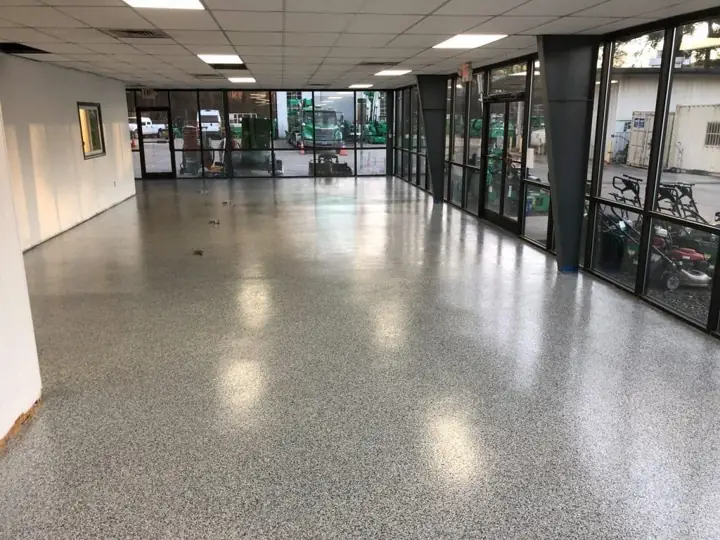 Flake epoxy floor in a commercial showroom in Fort Lauderdale, FL